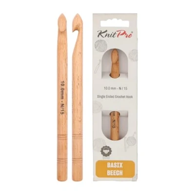 Image of KnitPro Basix Birch crochet hook 10.00mm 3pcs, Beige