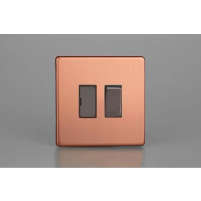Image of Varilight 13A Switched Fused Spur Brushed Copper