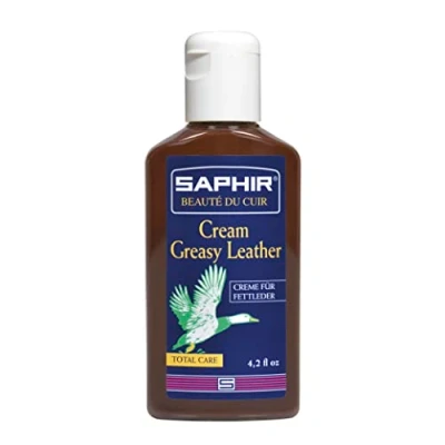 Image of Sapphire Oily Leather Cream Shoe Polish Medium Brown 125 ml