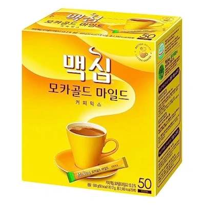 Image of MAXIM Mocha Gold Mild Korean Instant Coffee Mix (12g x 50 Sachets) 600g