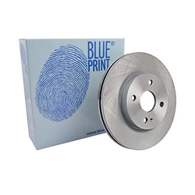 Image of D09T33251, DA7R33251, DF7133251, DF7133251A Brake disc BLUE PRINT ADM543100 Front Axle 258mm 23mm 4 Hole 100mm internally vented Coated