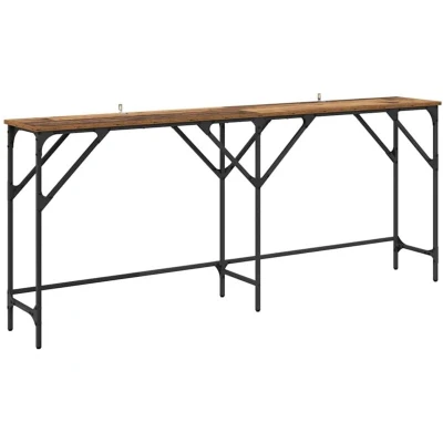 Image of vidaXL Console Table Old wood 180 x 29 75 cm Engineered