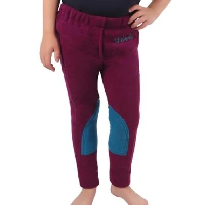 Image of HY EQUESTRIAN Thelwell Collection Pony Friends Fleece Tots Jodhpurs Imperial Purple/Pacific Blue (3 4)