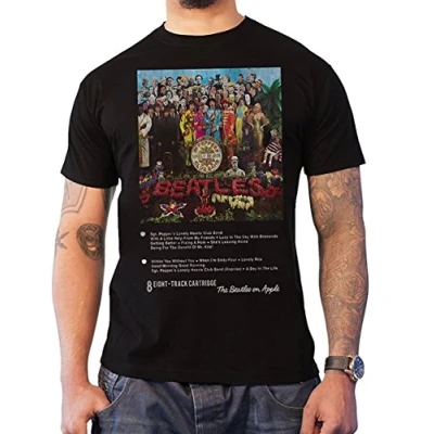 Image of The Beatles SGT Pepper Black Unisex T Shirt (Black, Medium)