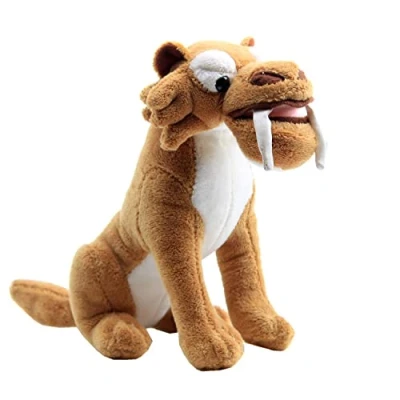 Image of Funny Cute Animal Doll Diego Smilodon Stuffed Plush Toy 10&#039;&#039; Gift