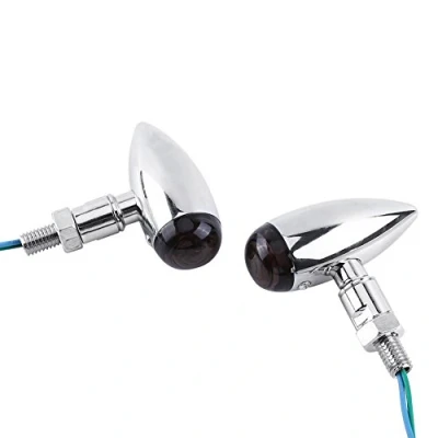 Image of 2pcs Bullet Motorcycle LED turn signals Indicator, Amber Signal Light Blinker for Motorcyclemotorcycle
