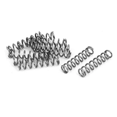Image of sourcingmap Compression Spring,304 Stainless Steel,7mm OD,1mm Wire Size,30mm Free Length,Silver Tone,10Pcs