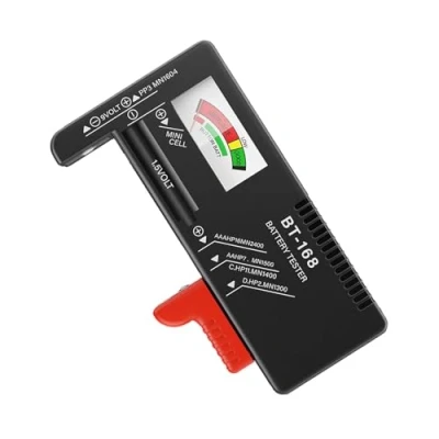 Image of EUZUXU Universal Battery Tester, Checker, for AA, AAA, C, D, 9V, 1.5V Button Cell Batteries (Model: BT 168)
