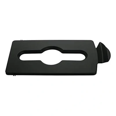 Image of Rubbermaid Commercial Products Slim Jim Recycling Station Black Mixed Lid 2007895