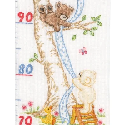 Image of Vervaco Height Chart Tree House Counted Cross Stitch, Multi Colour