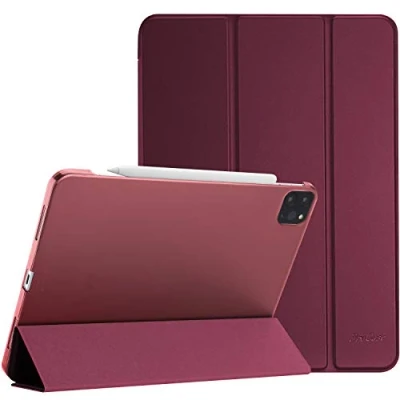 Image of ProCase Smart Case for iPad Air 13 (M2) 2024/iPad Pro 12.9 2022/2021/2020/2018, Slim Stand Hard Back Shell Cover 13(M2)/iPad 6th Gen/5th Gen/4th Gen/3rd Gen Wine