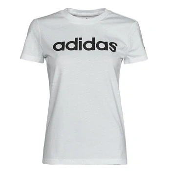 Image of adidas Sportswear W LIN T Print Tshirt, Women&#039;s, Size: XXS, White/black