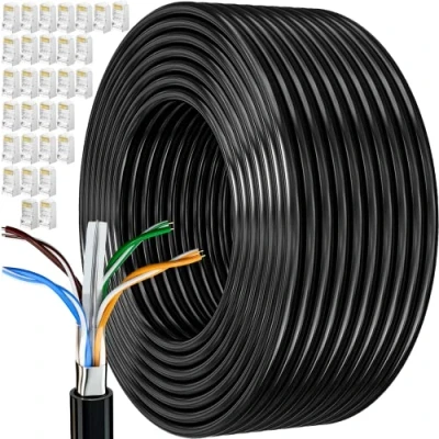 Image of Ethernet Cable 150m, Cat 6 External Internet 150 Meters Bulk FTP 23AWG Lan Extra Long High Speed Network Outdoor Shielded Wifi Weatherproof Rj45 Patch for Router