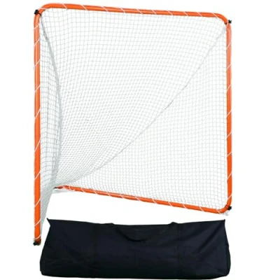 Image of VEVOR Lacrosse Goal, 6&#039; x Net, Steel Frame Backyard Training Equipment, Portable Goal with Carry Bag, Quick &amp; Easy Setup, Perfect for Youth Adult Training, Orange