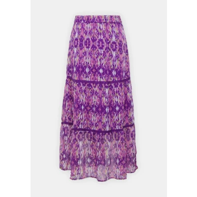 Image of ONLY Onlviva LIFE Maxi Skirt skirt, Women&#039;s, Size: XS, Purple magic/ethnic rebel