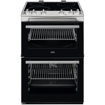 Image of AEG 5000 Series SurroundCook Double Cavity Electric Ceramic 60x60 cm Aqua Clean Enamel