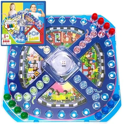 Image of Dedimi Pop n Dash Race Board Game for kids Racing and Chasing to Base Family Fun Games Trivial Pursuit