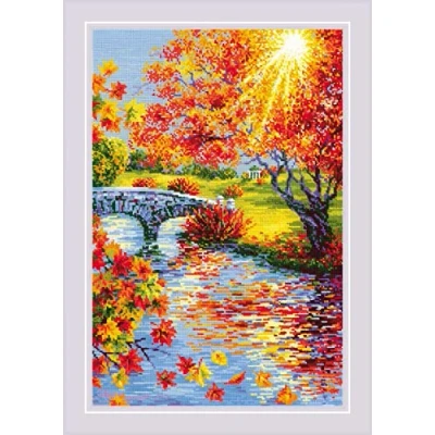 Image of Riolis Counted Cross Stitch Kit 15.75&quot;X23.5&quot; Sunny Autumn (10 Count)