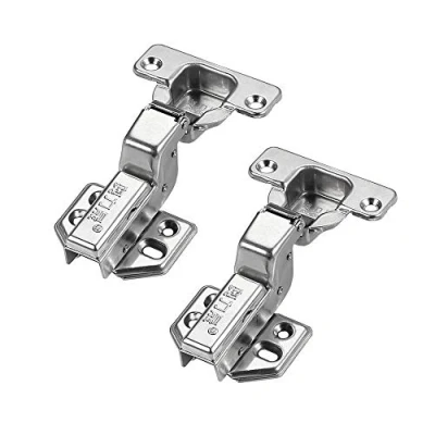 Image of AOLISHENG Inset Soft Close Kitchen Cupboard Cabinet Wardrobe Door Hinges 35mm, 105 Degree Mute Folding with Screws, 2 Pcs