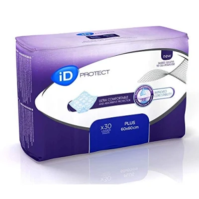 Image of ID Protect Plus Incontinence Bed Pad Protector 60x60cm (4 Packs)