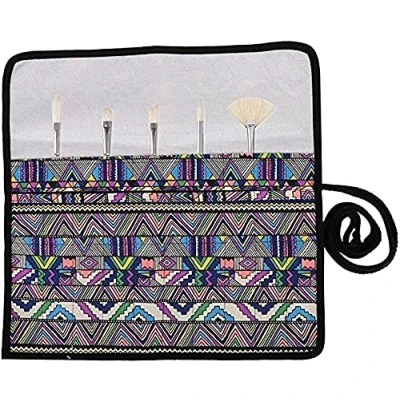 Image of Hztyyier Artist Paint Brush Roll Up Bag Holders20 Slot Pencil Case for Acrylic Oil Watercolor Gouache Art Teenage Girls Boys Stationery Supply Other Supplies