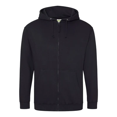 Image of AWDis Just Hoods Men&#039;s Zoodie Hoodie, Black (Jet Black), Small