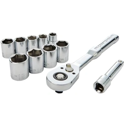 Image of CRAFTSMAN Mechanics Tool Set, 3/8 Inch Drive, SAE, 11 Piece (CMMT12126)