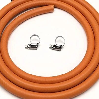 Image of Huddersfield Gas 2m Butane/propane LPG Hose 8mm internal bore with 2 clips
