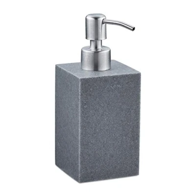 Image of Relaxdays Soap Dispenser, Stainless Steel, Grey, 17.5 x 7 8 cm