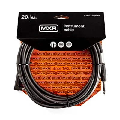 Image of MXR DCIS20R Cable 20ft 6.1m Instrument Right Angle to Straight Each, Black