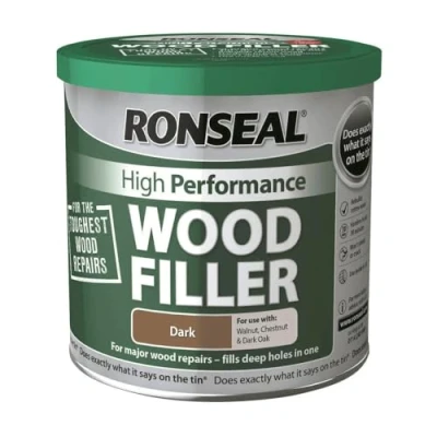 Image of Ronseal HPWFD275G 275g High Performance Wood Filler Dark