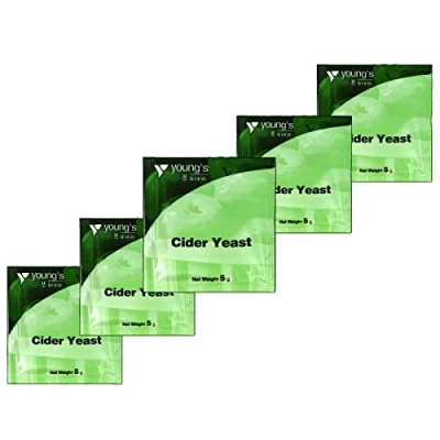Image of 5X Youngs Cider Yeast 5G Treats 23L / 5 Gallon