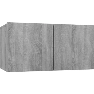 Image of vidaXL Hanging TV Cabinet Grey Sonoma 60x30x30 cm Engineered Wood