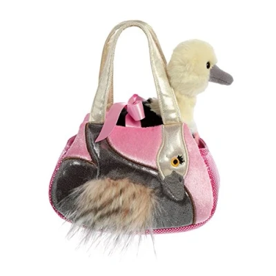 Image of Aurora, 60905, Luxe Boutique, Sadira Ostrich Fancy Pal, Pink and Black, Soft Toy