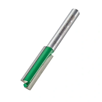 Image of Trend CraftPro Straight Two Flute Router Cutter Bit, 1/4 Inch Shank, 9.5mm Cut Diameter &amp; 31.8mm Length, Tungsten Carbide Tipped, C015X1/4TC