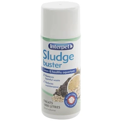 Image of Interpet Sludge Buster Aquarium Treatment, 50 ml, Removes Harmful Waste, Reduces Maintenance, Fast Acting Beneficial Bacteria