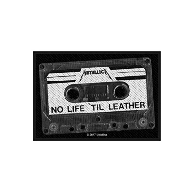 Image of Metallica Patch No Life Til Leather Band Logo Official woven sew on 10x7cm One Size