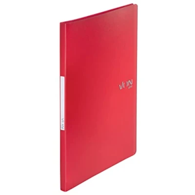 Image of VON Leitz 46690025 A4 Display Book with 30 Compartments, PP Folder, Presentation Folder for 60 Sheets, Flexible Document Tray School, Study &amp; Household, Pack of 5, Red