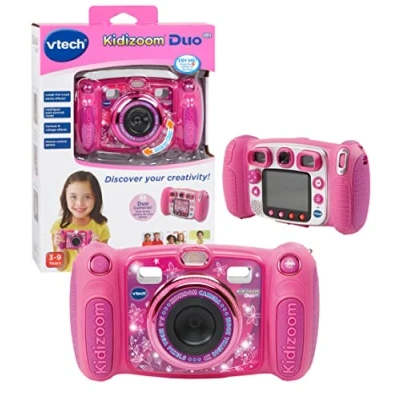 Image of VTech Kidizoom Duo Camera 5.0, Kids 5MP with Colour Display, for Photos, Selfies &amp; Videos, 4X Digital Zoom, Games, Photo Editing Effects, Infants aged 3, 4, 5, 6, 7 + years, Pink