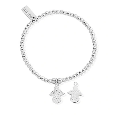Image of ChloBo Iconic Silver Cute Charm Mini &quot;Made for an Angel&quot; Bracelet