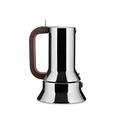 Image of Alessi 9090/1 Design Espresso Coffee Maker, Aluminum Body, Thermoplastic Resin Handle and Knob, 1 Cup