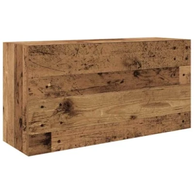 Image of vidaXL Antique Wood Bathroom Cabinet 80 x 25 40 cm in Particle Board