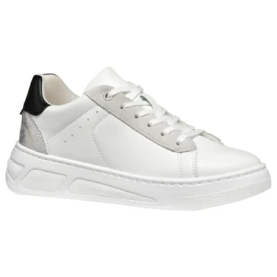 Image of Geox Women&#039;s D Ljuba A Sneaker, White Silver, 2 UK
