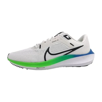 Image of Nike Men&#039;s Air Zoom Pegasus 40 Running Shoe, Navy White, 8 UK