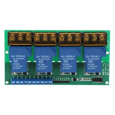 Image of 4 Channel Relay Module Expansion Board for Raspberry Pi DSP AVR PIC ARM (5VDC 30A)