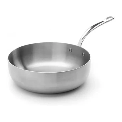 Image of Samuel Groves STP7458DRH Classic 24cm Stainless Steel Triply Chefs Pan