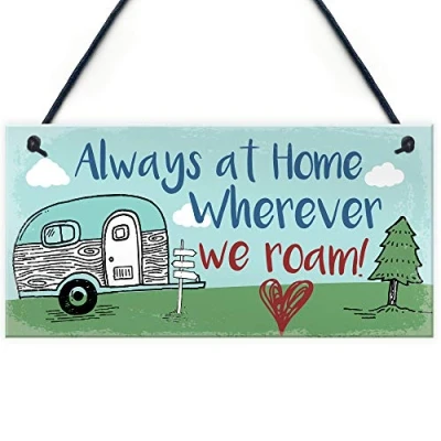 Image of RED OCEAN Caravan Plaque Novelty Camping Camper Holiday Sign Mum Nan