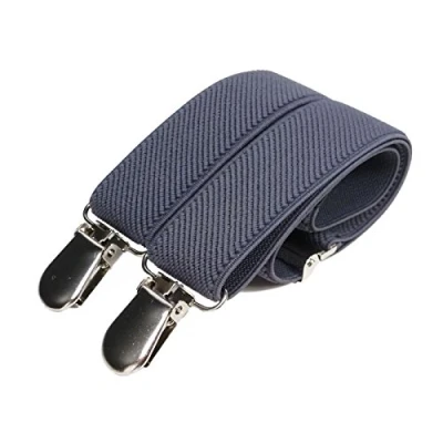 Image of Baby/Childrens 0 2 Yrs Elasticated Clip on Braces/Suspenders Dark Grey