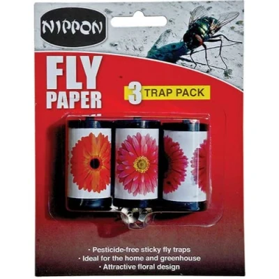 Image of NIPPON 5NFWP3 Vitax Fly Papers, Various, 2.8 x 11.4 15 cm