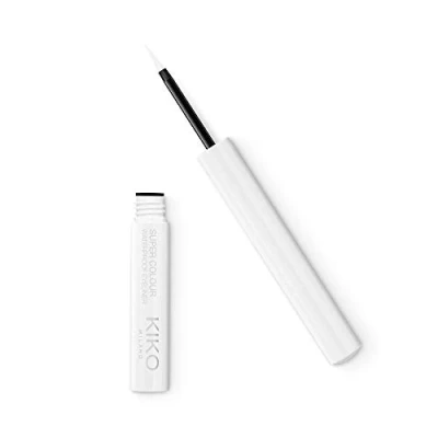 Image of KIKO Milano Super Colour Waterproof eyeliner 01 High coverage water resistant colourful liquid
